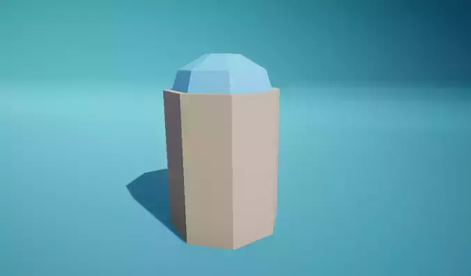 Dome 8side base Free low-poly 3D model
