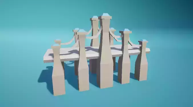 Bridge Big Low-poly 3D model