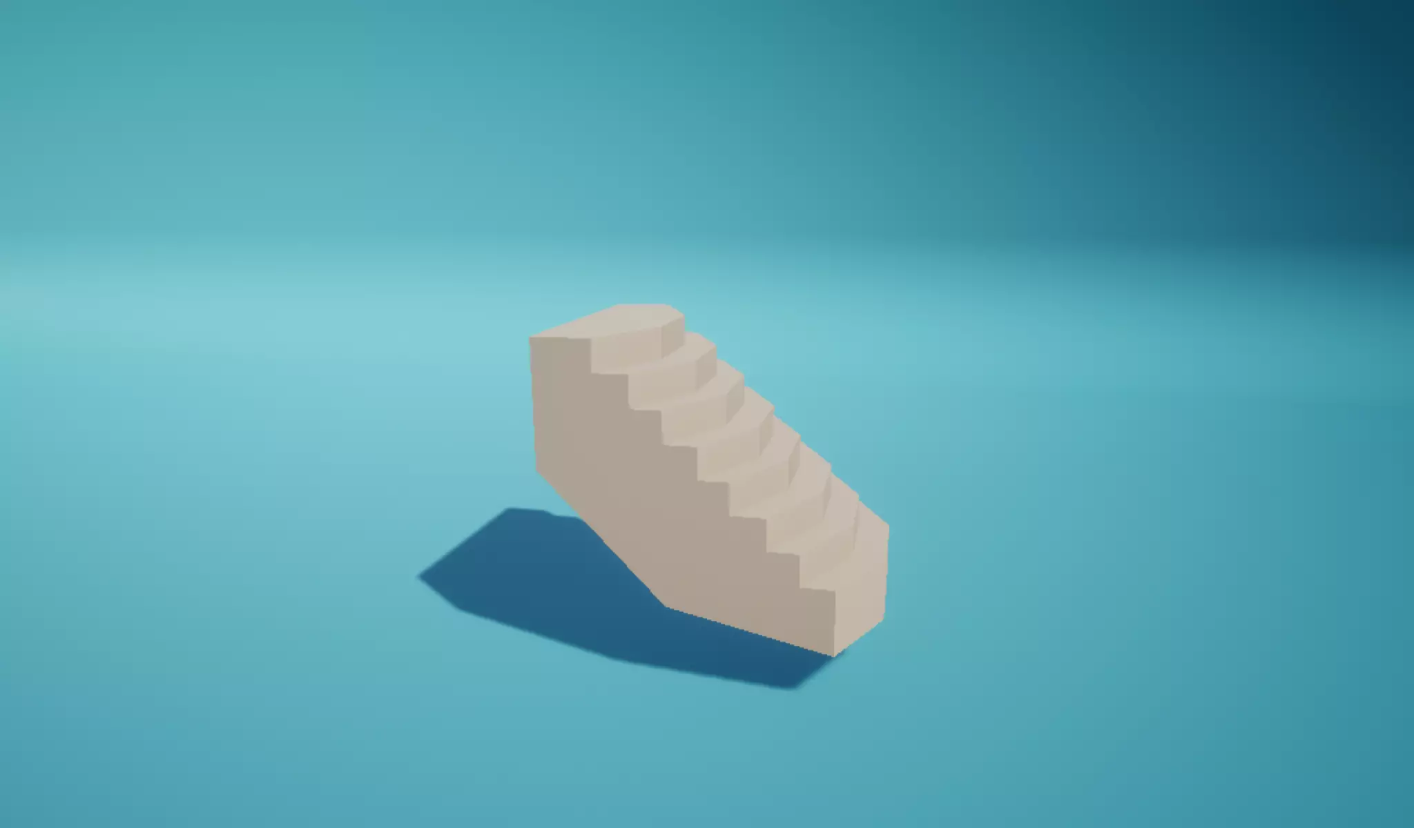Stairs Short Free low-poly 3D model