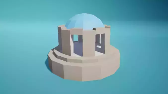 Dome 16sided Low-poly 3D model