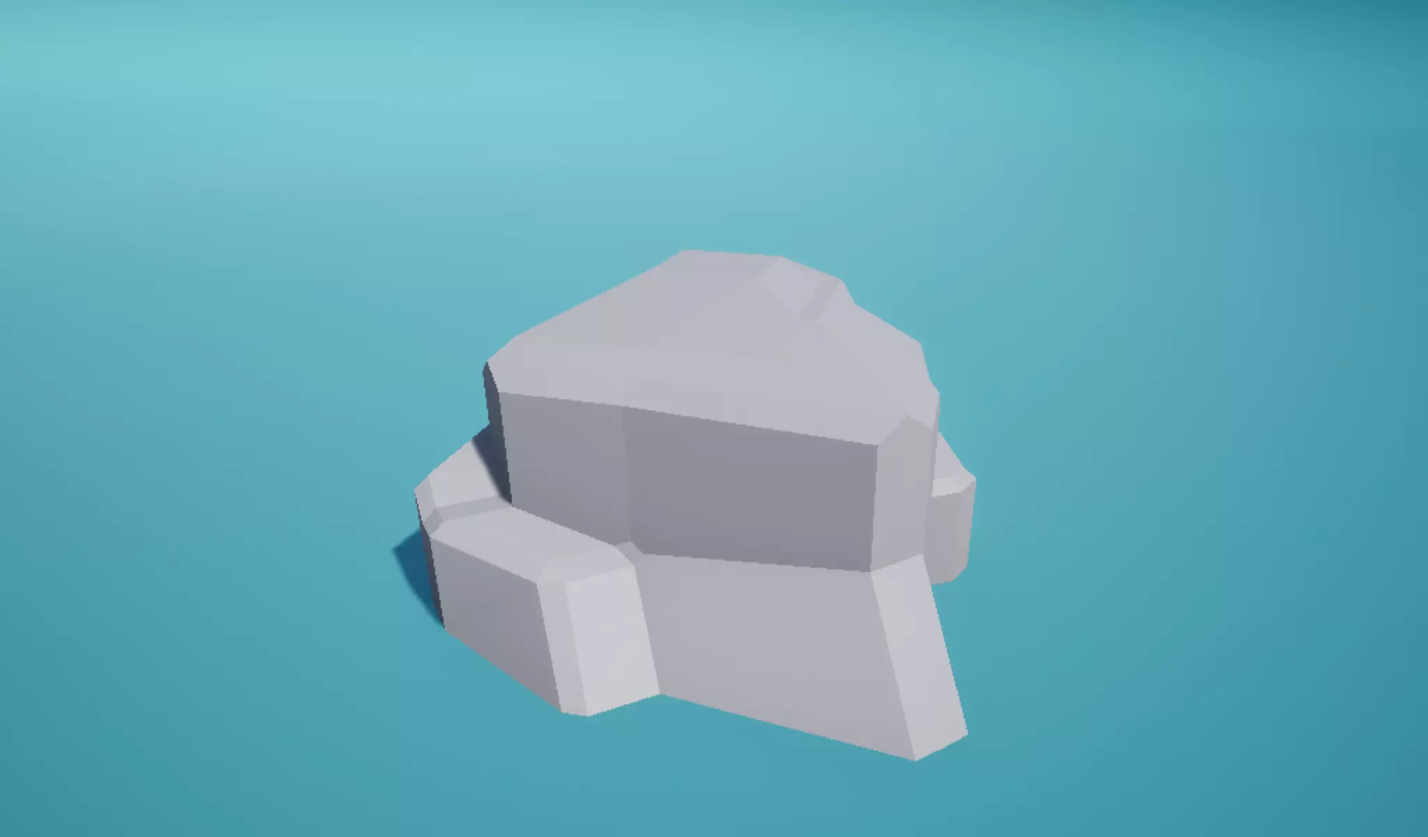 Rock3 Gray Low-poly 3D model_0