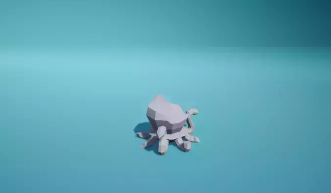 Statue Octopus Ruined