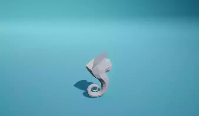 Statue Seahorse Ruined