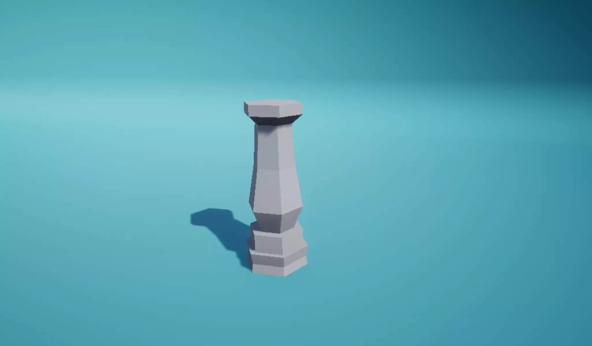Pillar 1 statue Low-poly 3D model_0