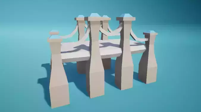 Bridge Mid Low-poly 3D model
