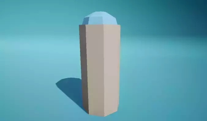 Dome 8sidebase Tall Free low-poly 3D model