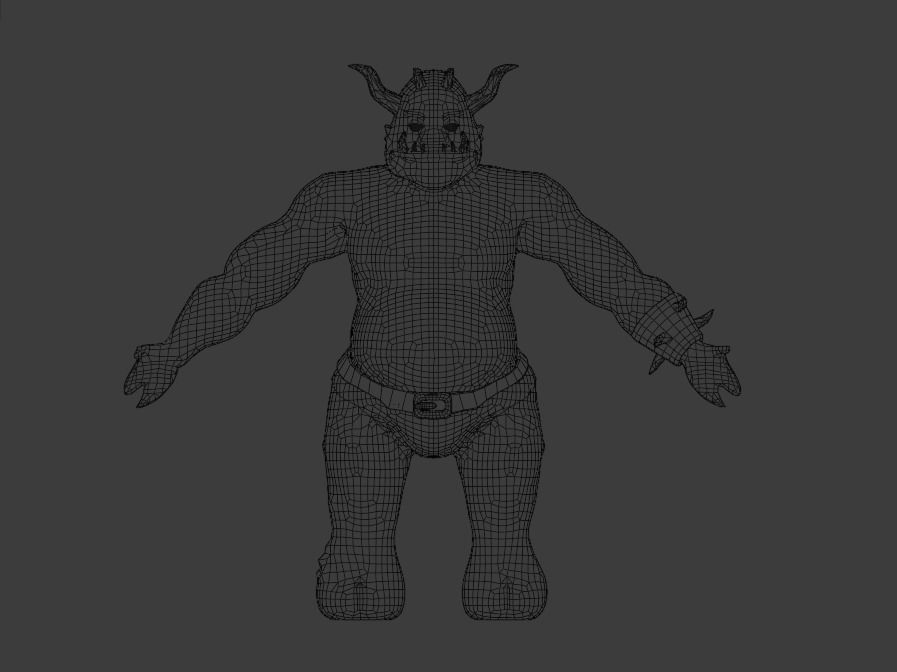 OGRE LOWPOLY GAME READY  3D CHARACTER Low-poly 3D model_8