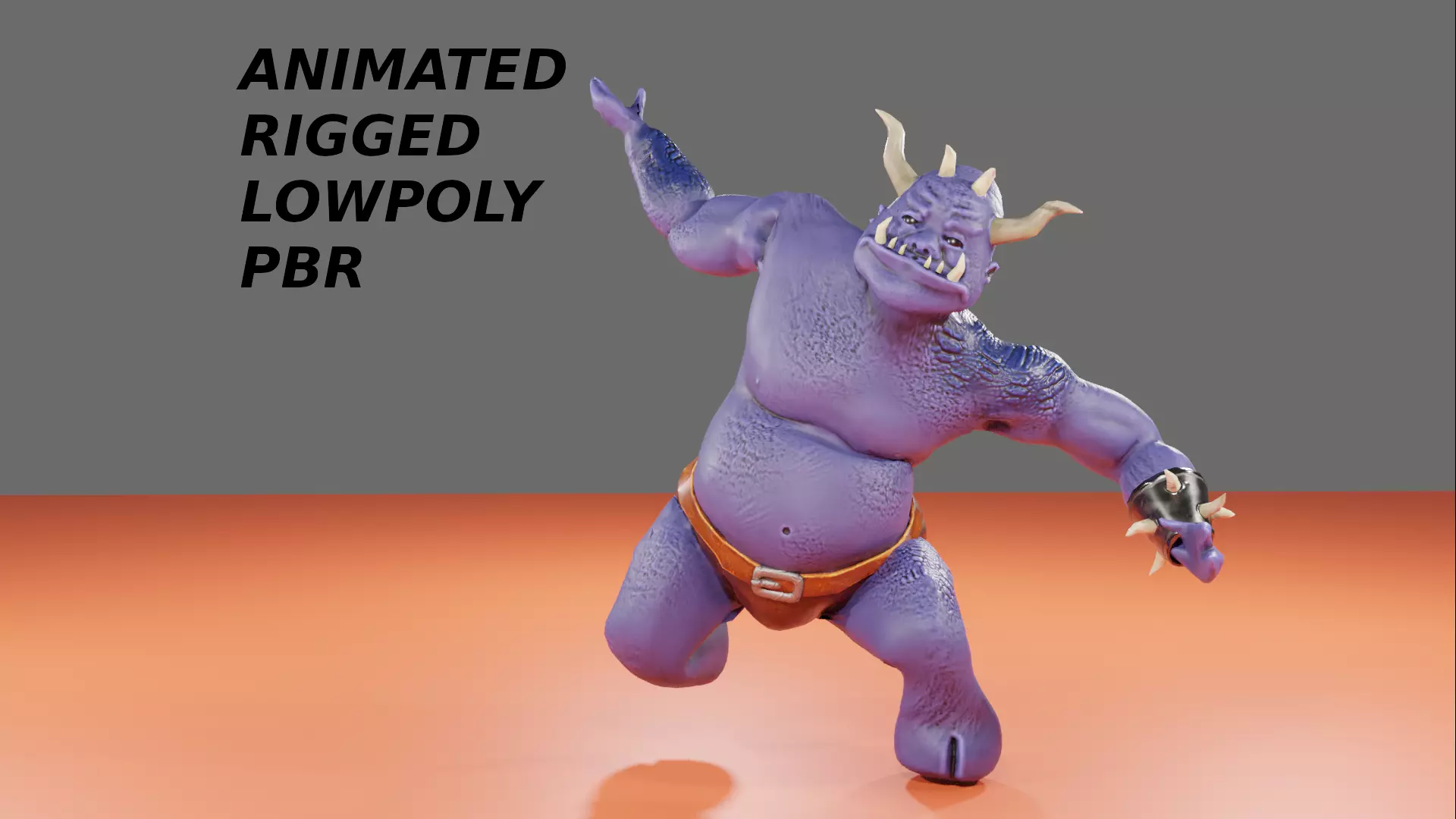 OGRE LOWPOLY GAME READY  3D CHARACTER Low-poly 3D model_0