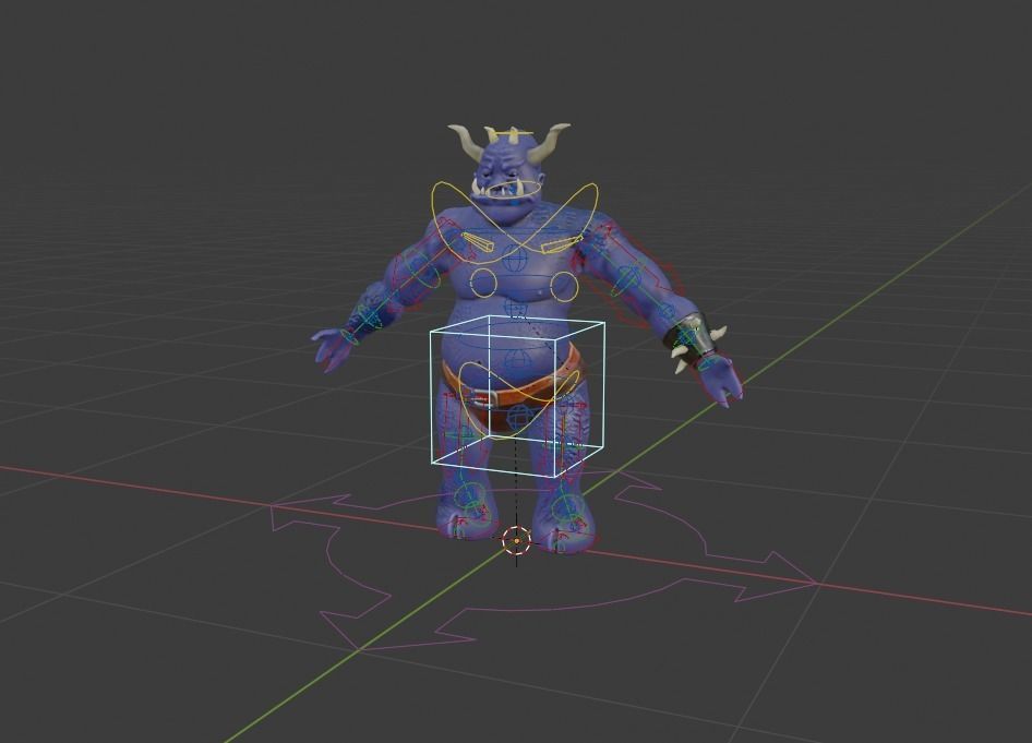 OGRE LOWPOLY GAME READY  3D CHARACTER Low-poly 3D model_2