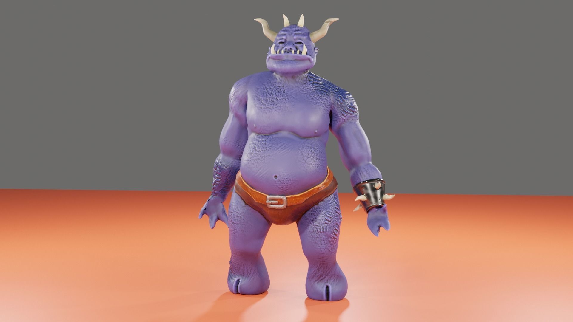OGRE LOWPOLY GAME READY  3D CHARACTER Low-poly 3D model_10