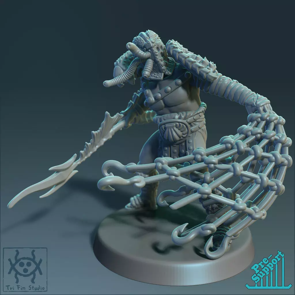 Gladiator of the Depths Retiarius 3D print model_0