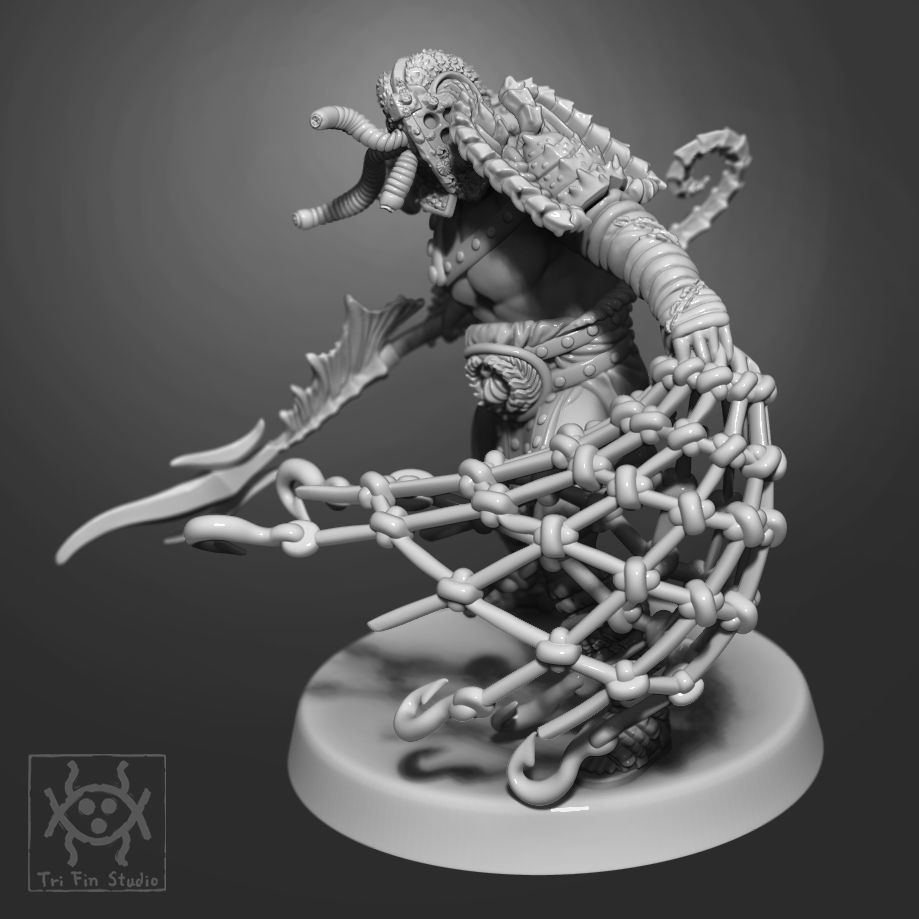 Gladiator of the Depths Retiarius 3D print model_1