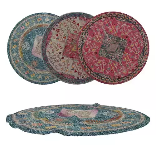 Round Rug Set 181