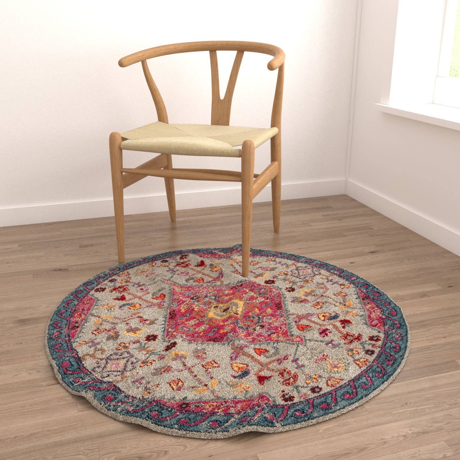 Round Rug Set 181 3D model_3