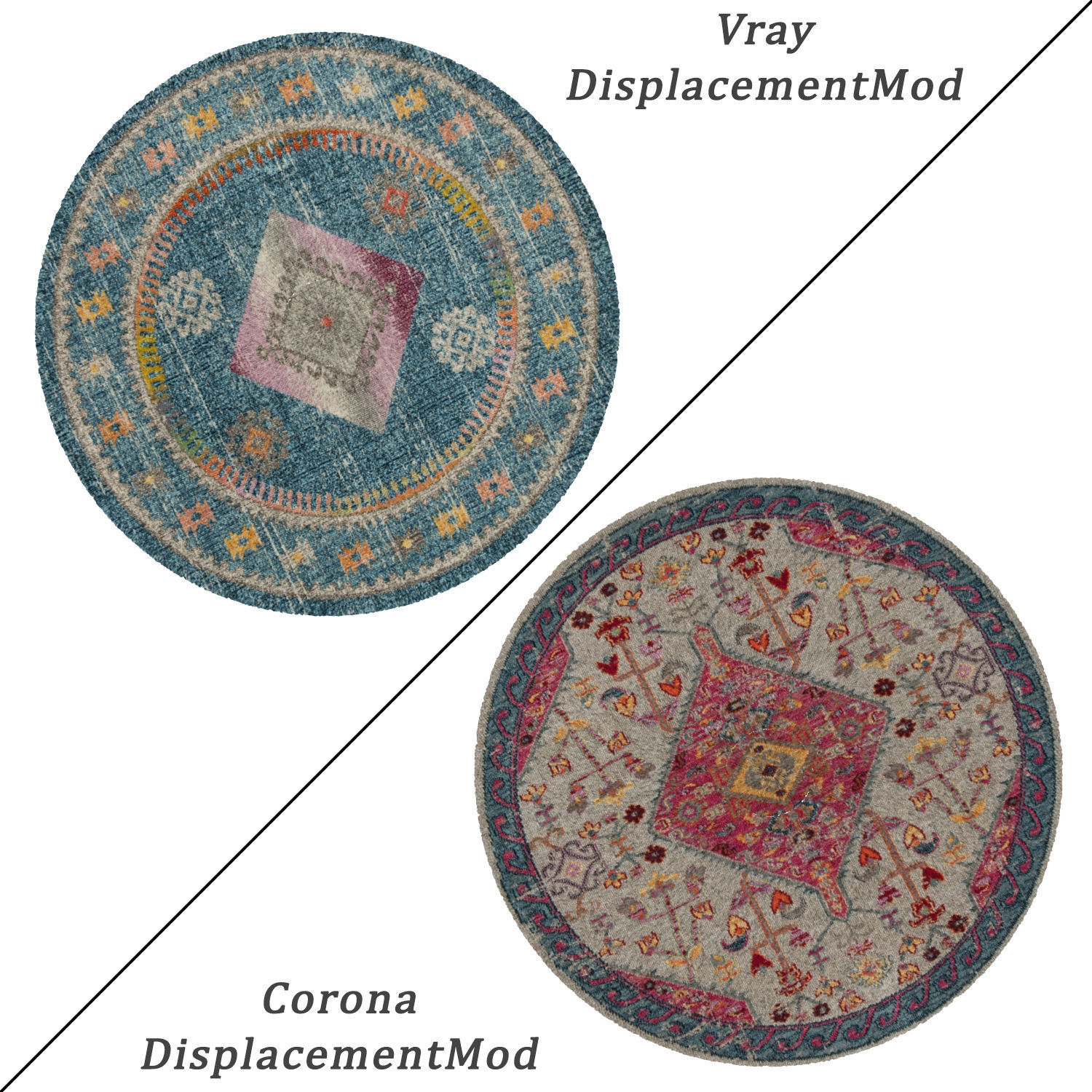 Round Rug Set 181 3D model_1