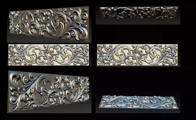 3D STL Models CNC Router - Carved decor 3D print model