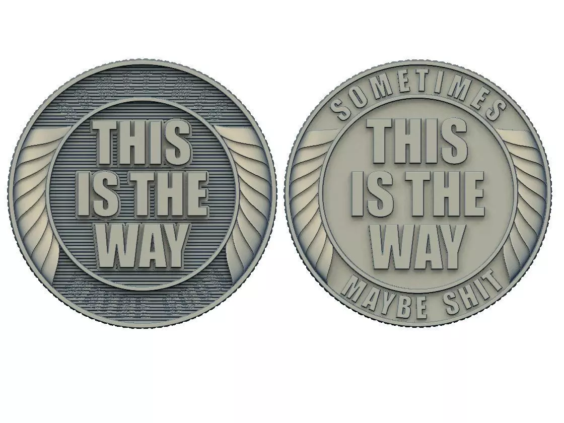 Two coins This is the way stl model for 3D printing 3D print model