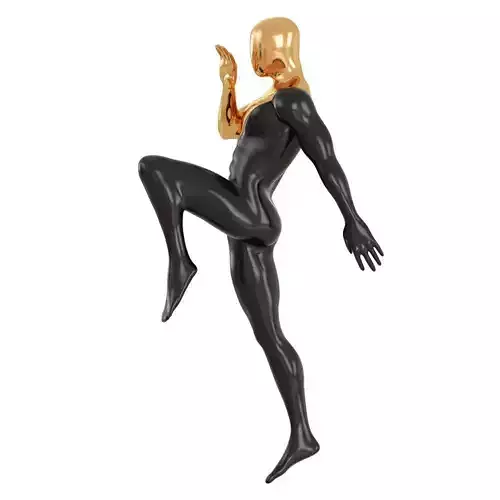 Abstract mannequin kick knee 73