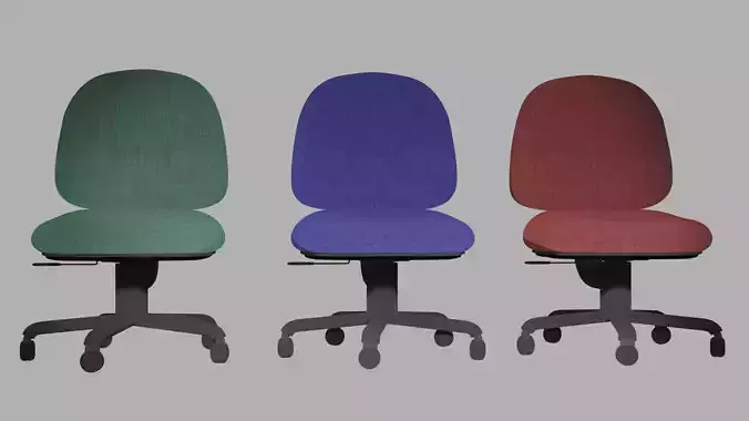 Office Chair Low-poly 3D model