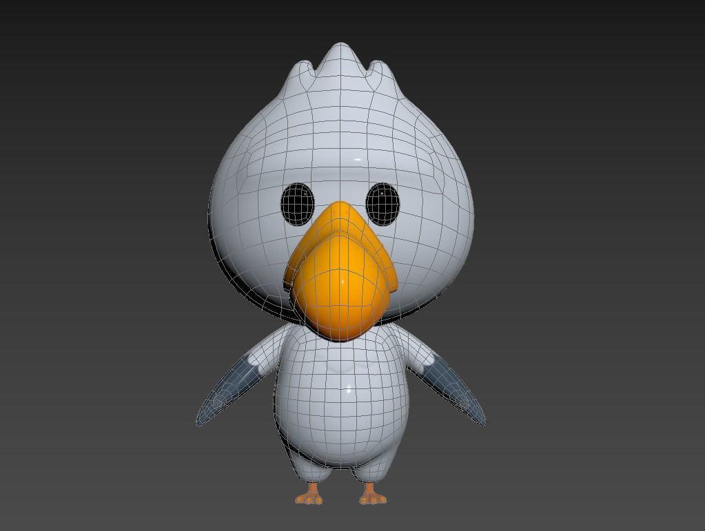 Character064 Seagull 3D model_14
