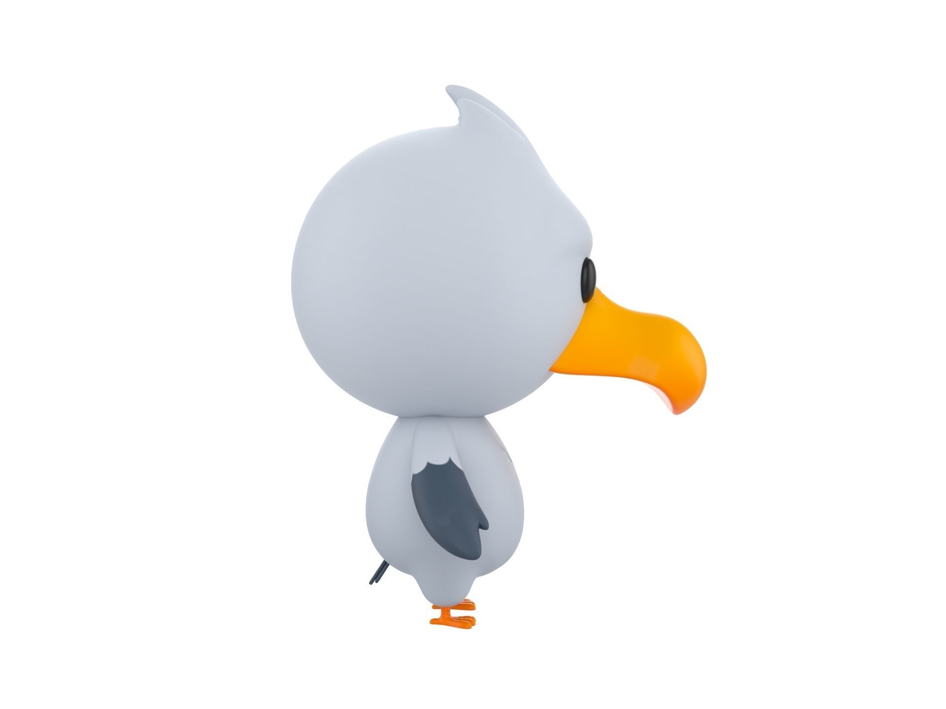 Character064 Seagull 3D model_3