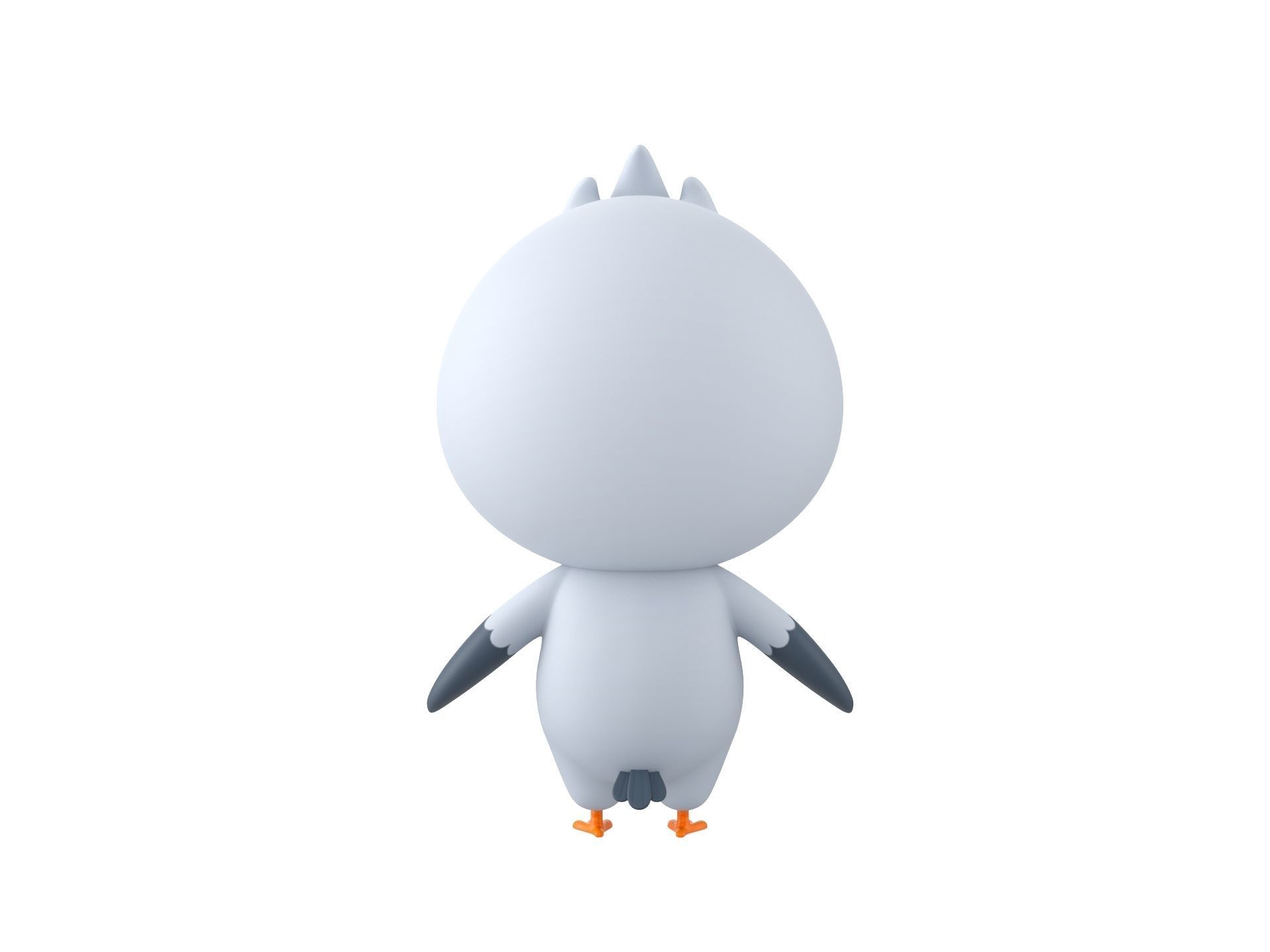 Character064 Seagull 3D model_5