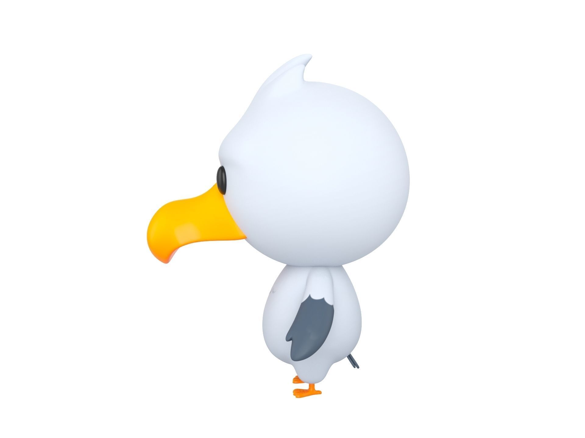 Character064 Seagull 3D model_7