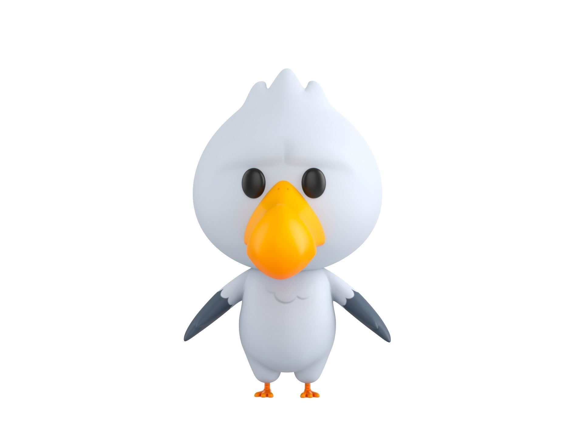Character064 Seagull 3D model_1