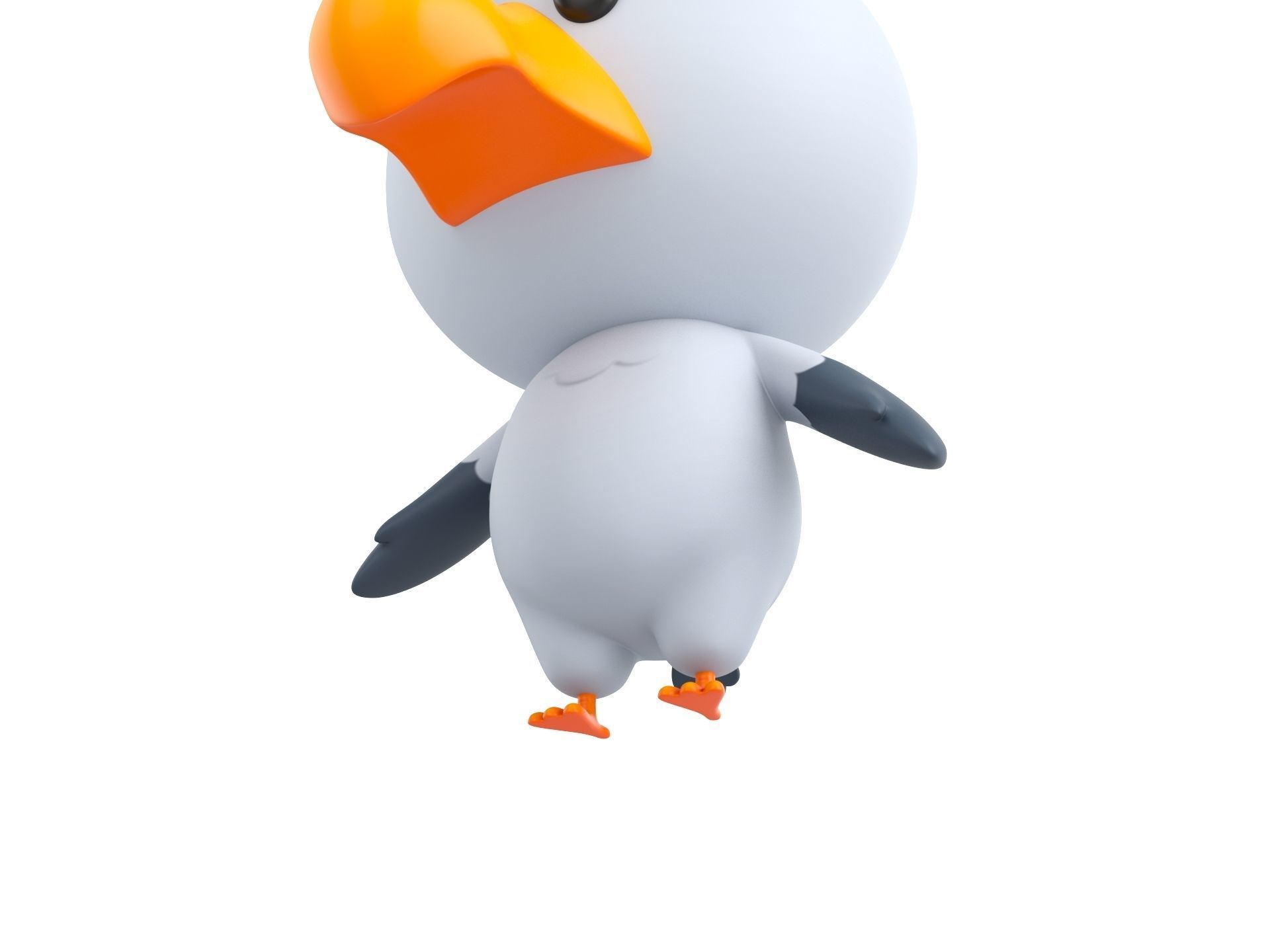 Character064 Seagull 3D model_9