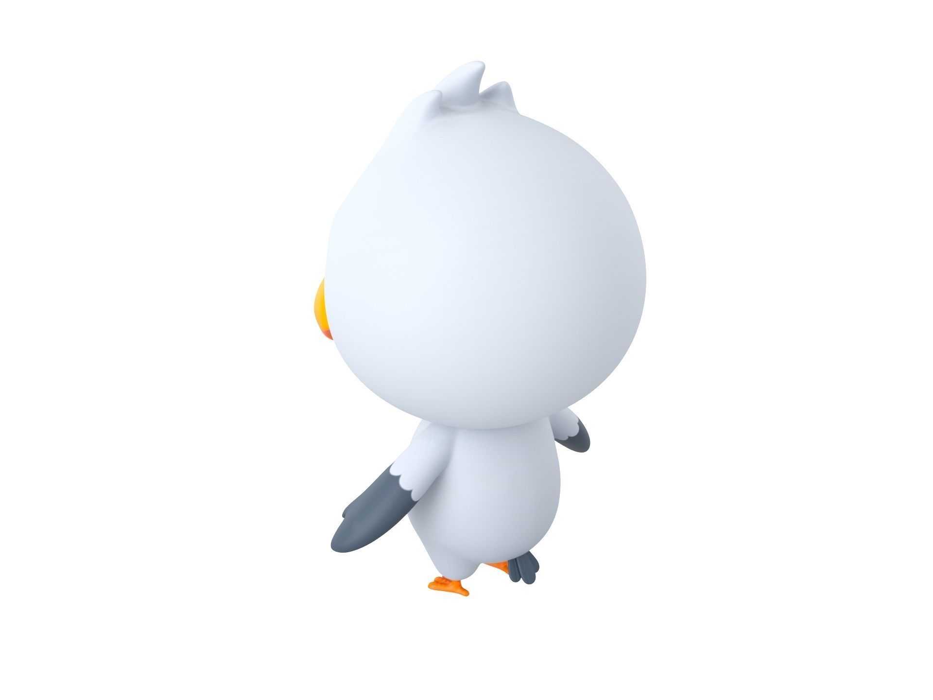 Character064 Seagull 3D model_6