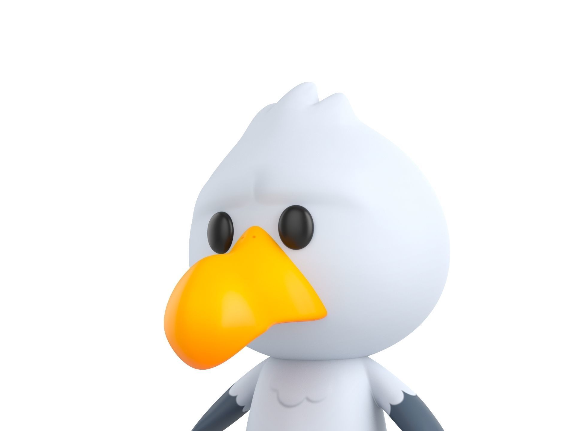 Character064 Seagull 3D model_8