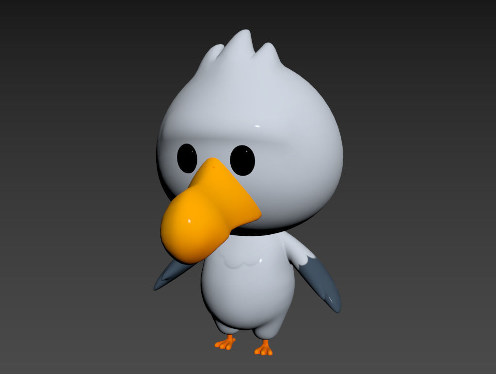 Character064 Seagull 3D model_11