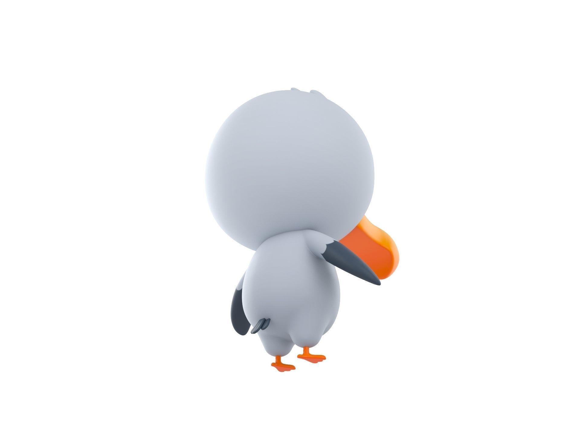 Character064 Seagull 3D model_4