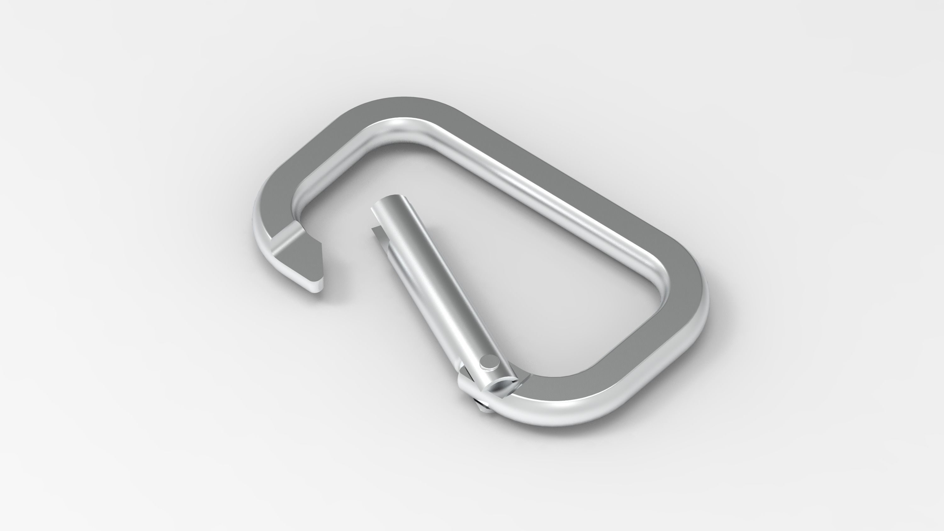 Carabiner metal Low-poly 3D model_4