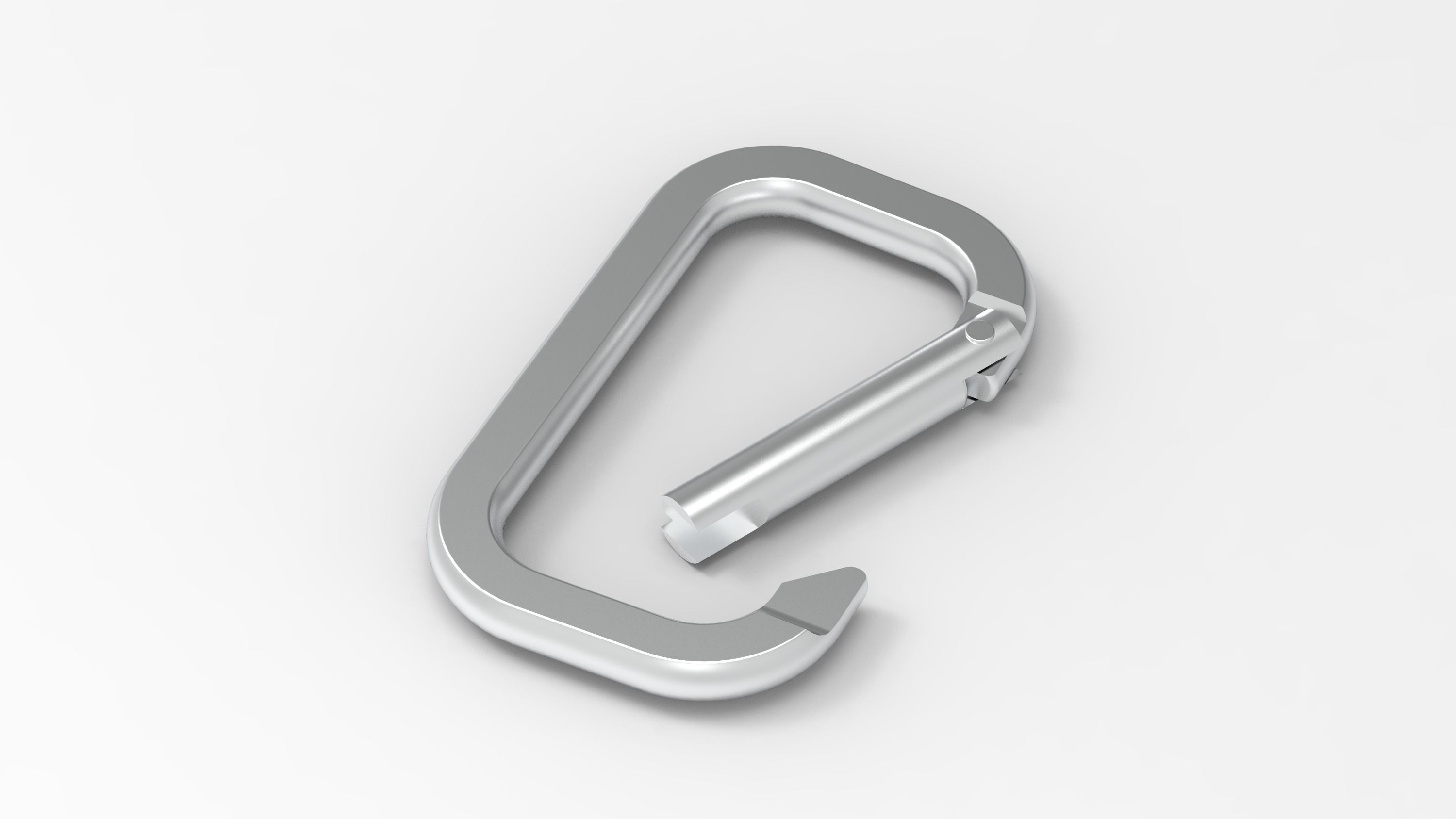 Carabiner metal Low-poly 3D model_3