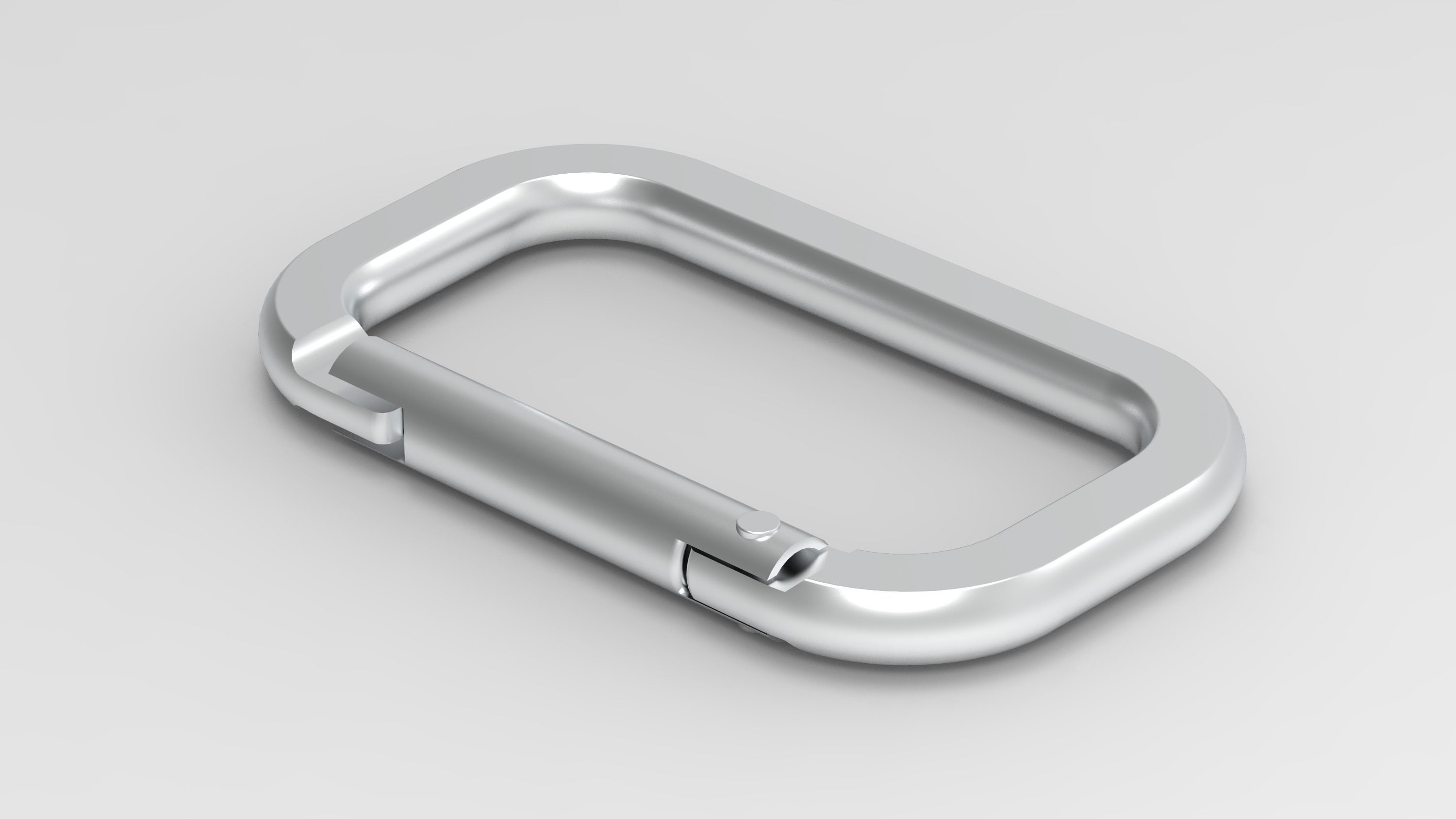 Carabiner metal Low-poly 3D model_6