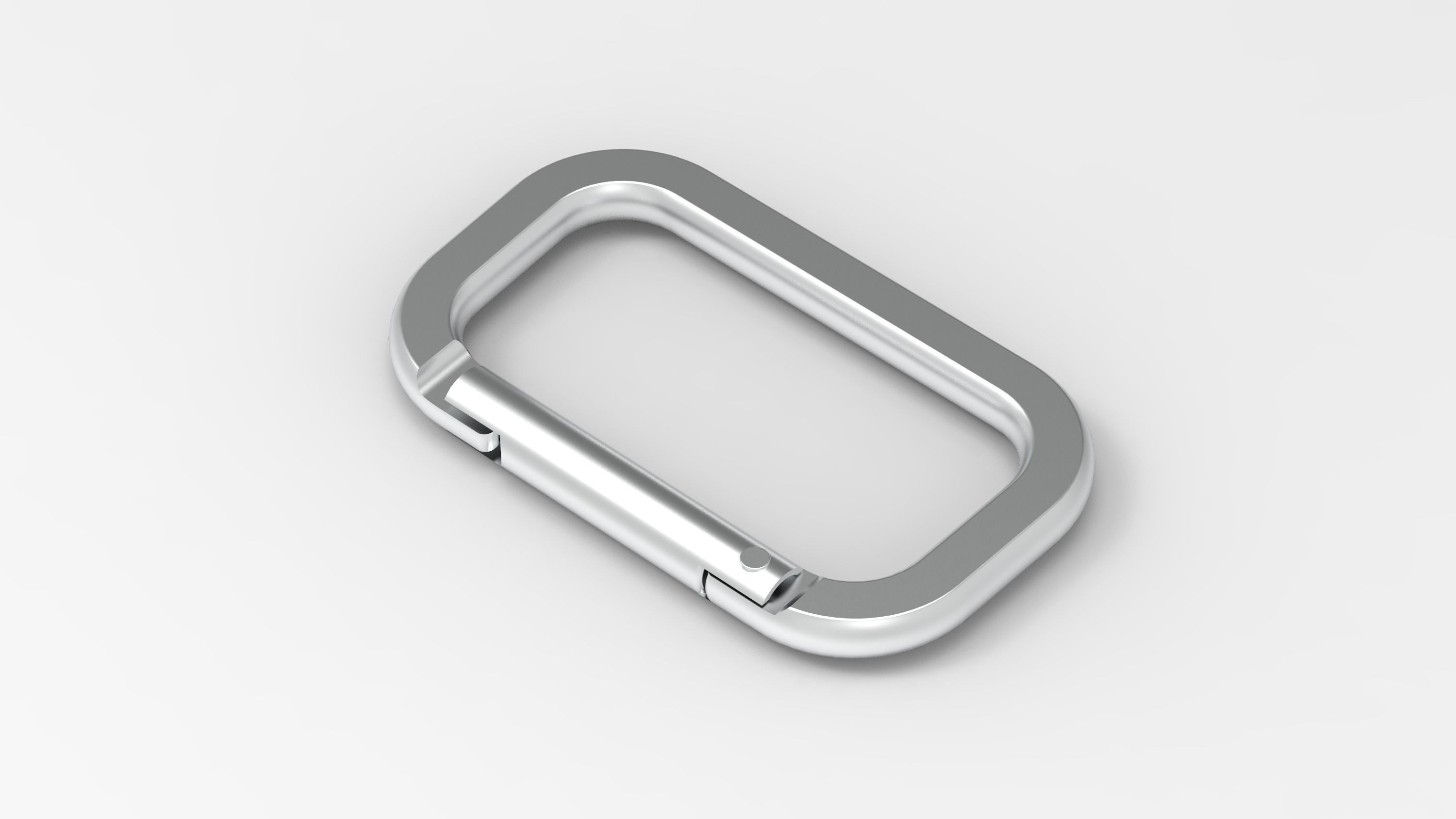 Carabiner metal Low-poly 3D model_5