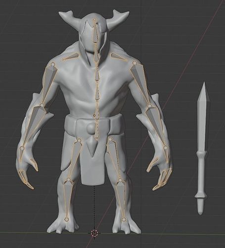 Dota 2 - Radiant melee creep with armature Free 3D print model