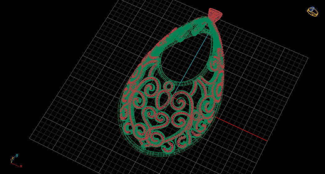 GOLD PENDANT 3D print model_2