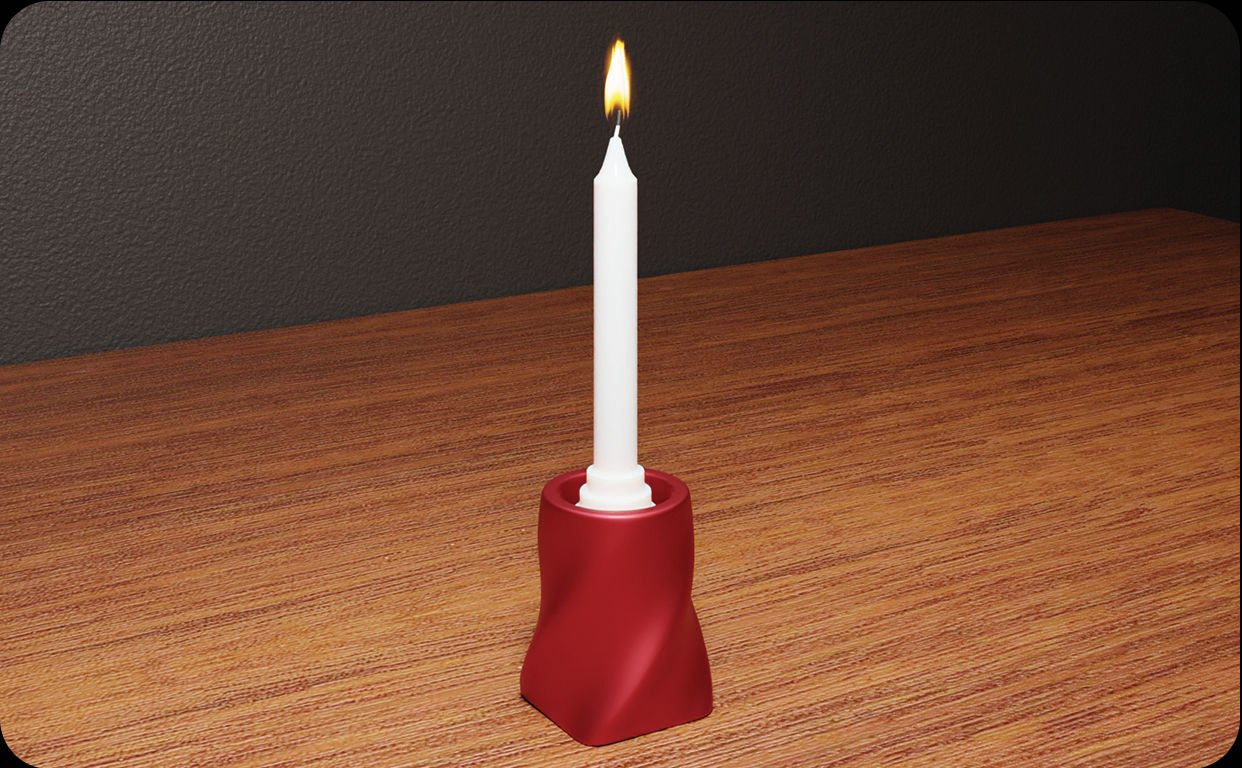 Candle Holder Design stl file for 3d printing 3D print model_8