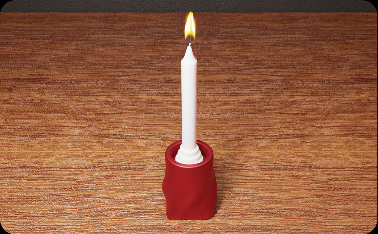 Candle Holder Design stl file for 3d printing 3D print model_9