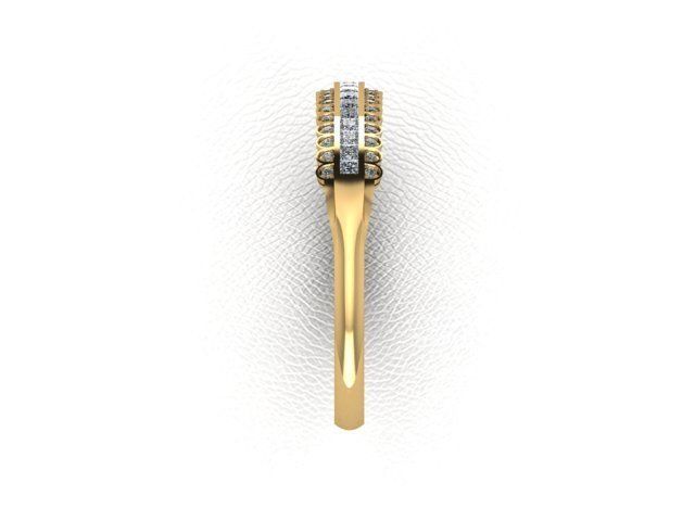 2071 B sapphire and diamond band gold 3D model_6