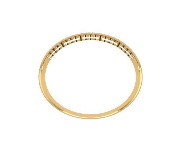 2071 B sapphire and diamond band gold 3D model_5