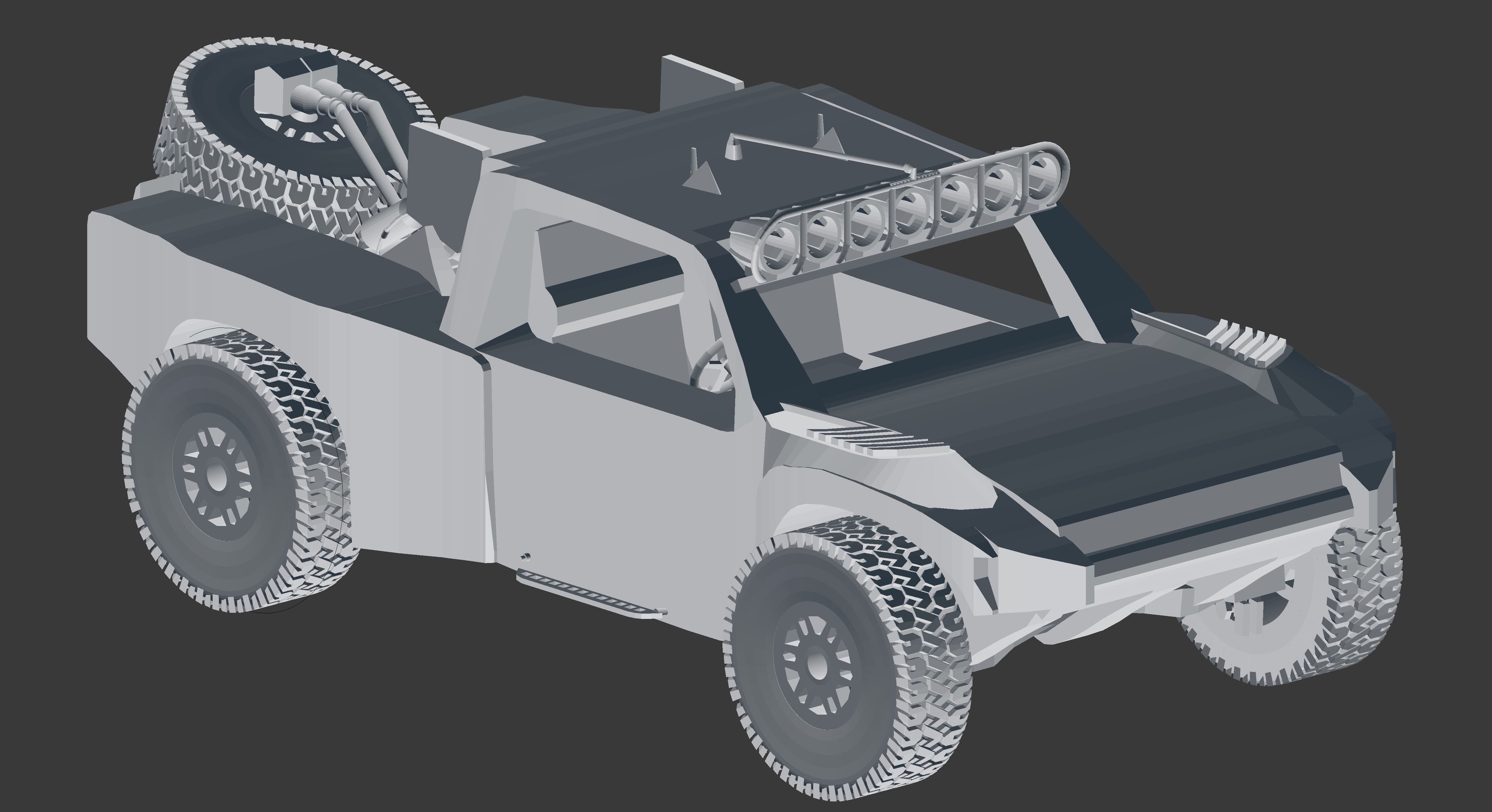 trophy truck Free 3D model_15