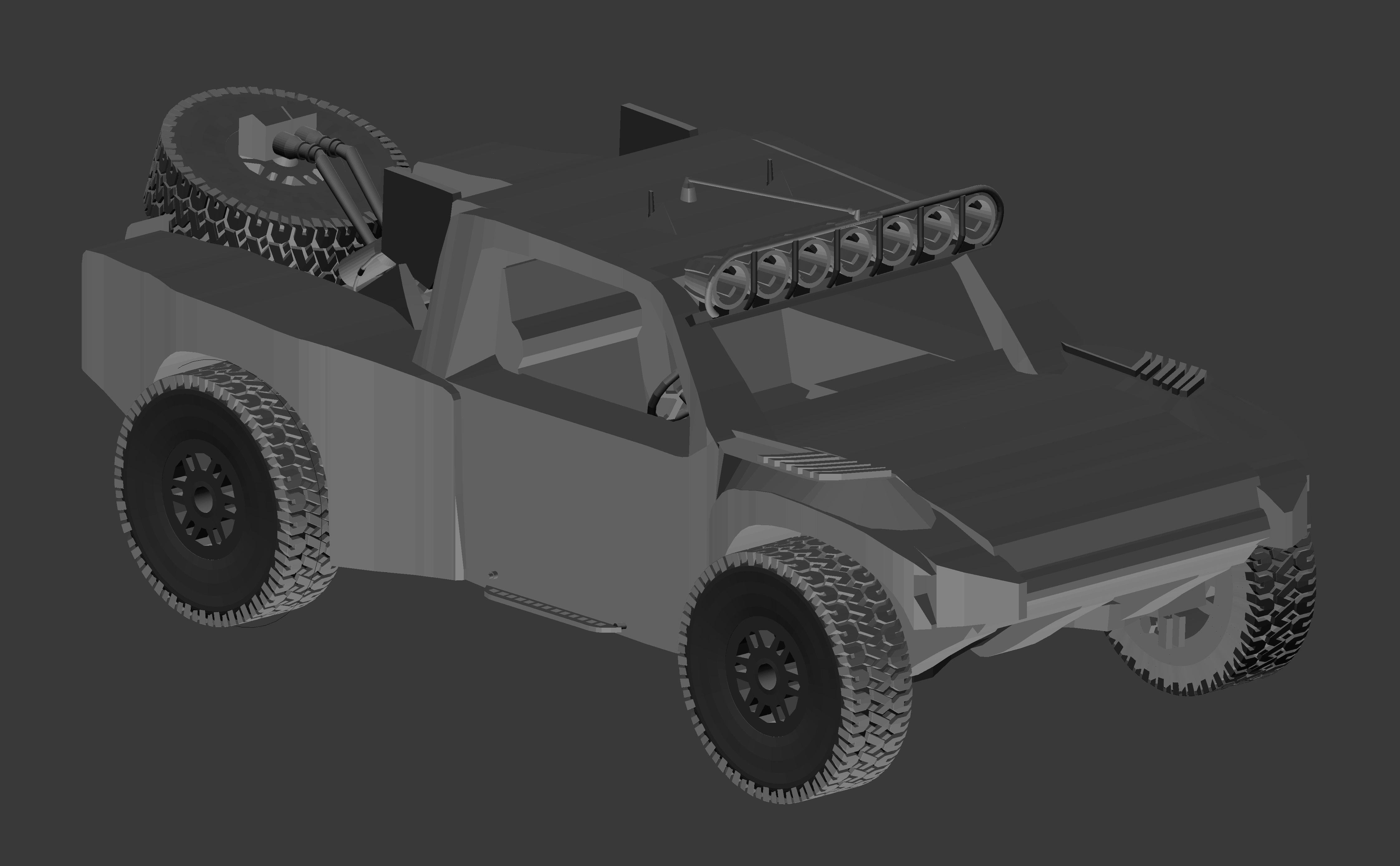 trophy truck Free 3D model_16