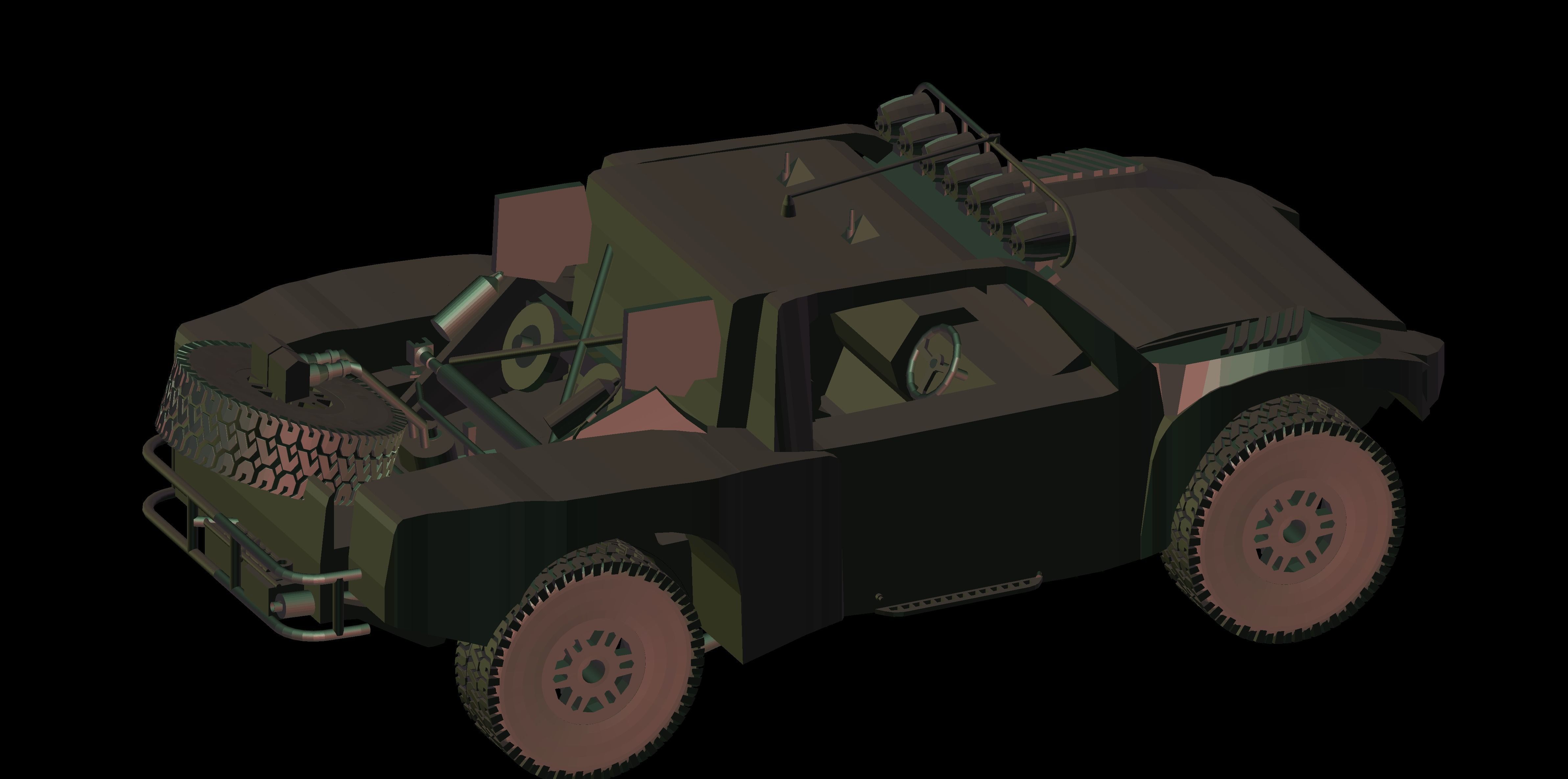 trophy truck Free 3D model_8