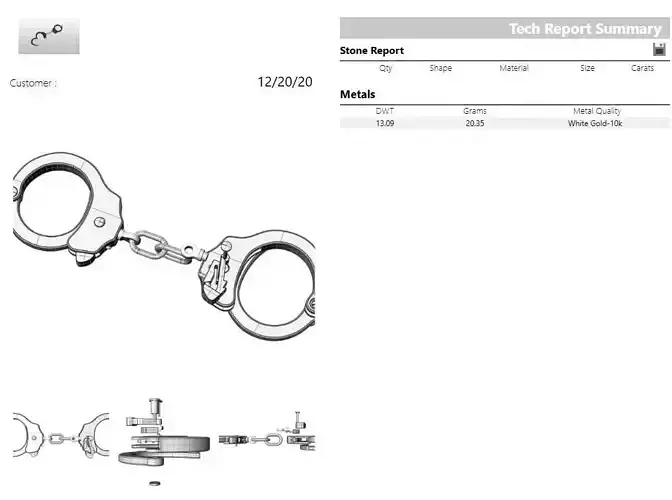 2095 H pair of handcuffs