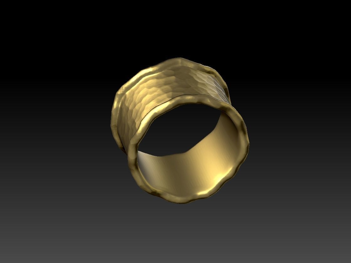 2107 R gold ring 3D model_4