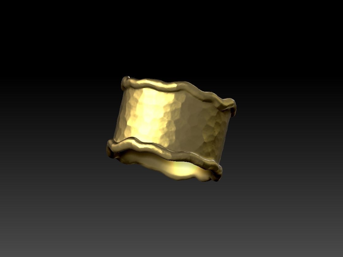 2107 R gold ring 3D model_1