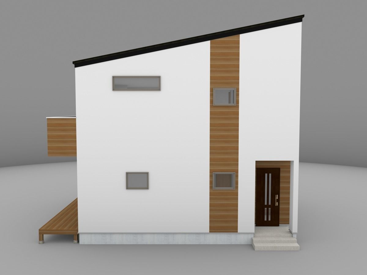 House model for background 54 Low-poly 3D model_3